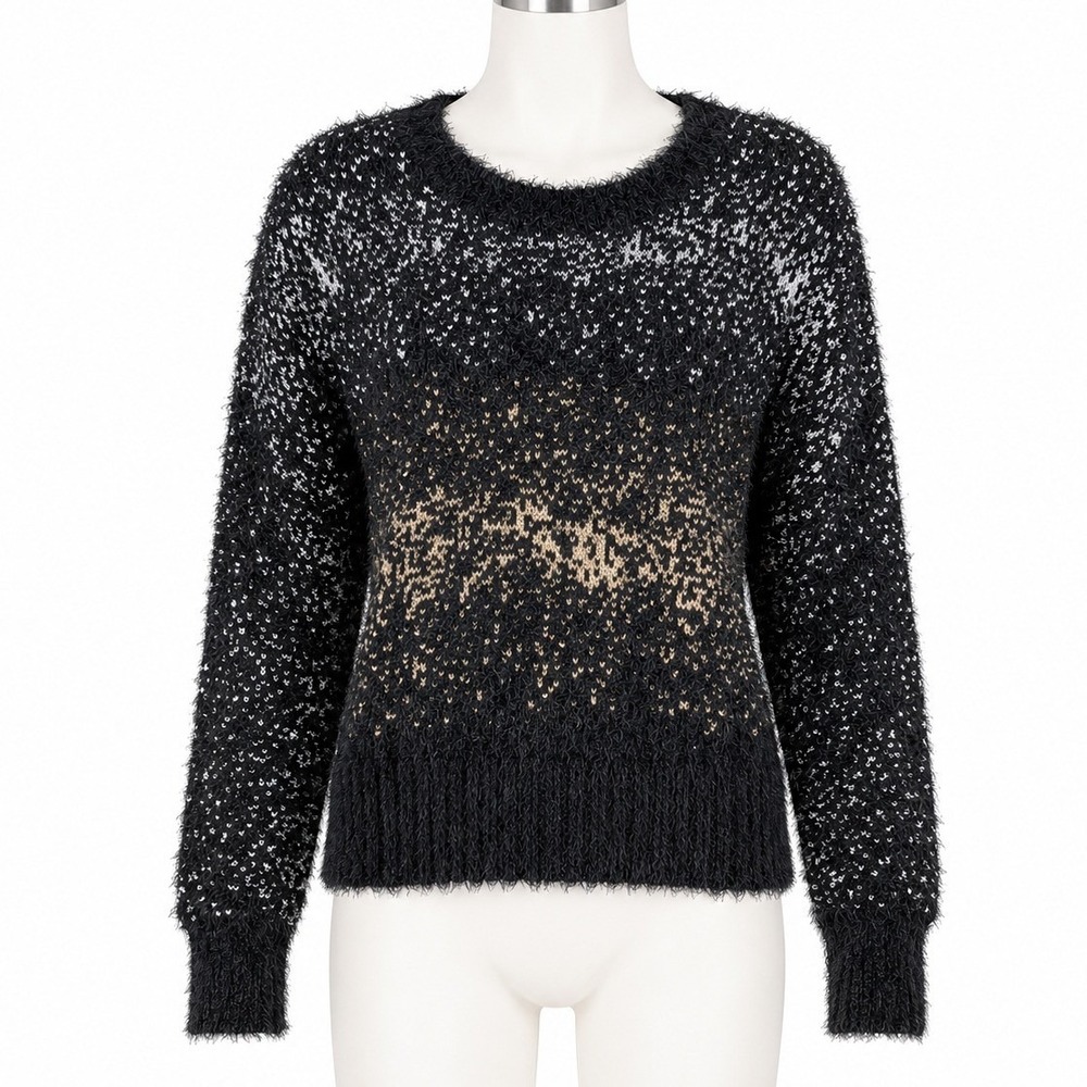House of Harlow 1960 x REVOLVE Super Moon Sweater Medium Black Gold Metallic